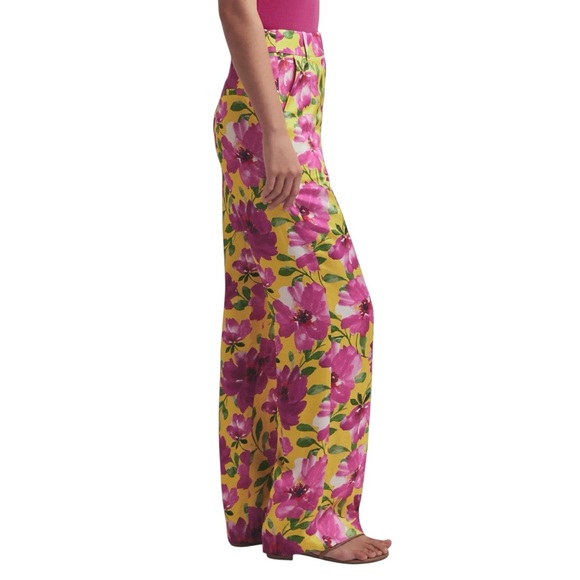 The Fiona Floral Satin Wide-Leg Pants - Picture 7 of 9